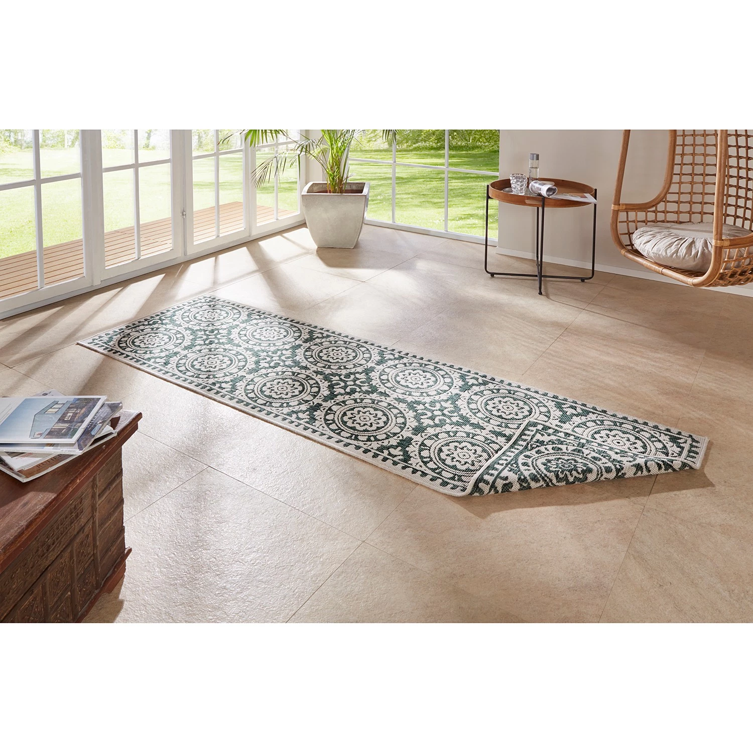 Northrugs Tapis de couloir int. / ext. Jardin - Polypropylène - Vert - 80 x 250 cm 4 Northrugs Tapis de couloir int. / ext. Jardin - Polypropylène - Vert - 80 x 250 cm – Image 2