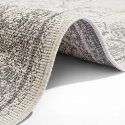 Northrugs Tapis de couloir int. / ext. Badian - Polypropylène - Crème / Gris -Tapis Soldes Boutique 1000340811 220401 030 DETAILS P000000001000340811