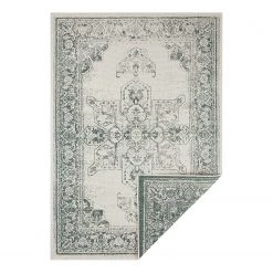 Northrugs Tapis de couloir int. / ext. Badian - Polypropylène - Crème / Vert