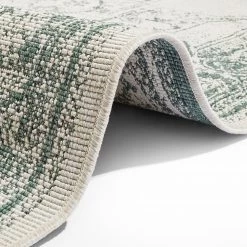 Northrugs Tapis de couloir int. / ext. Badian - Polypropylène - Crème / Vert -Tapis Soldes Boutique 1000340822 220401 030 DETAILS P000000001000340822