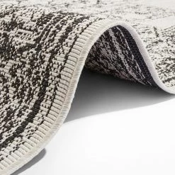 Northrugs Tapis de couloir int. / ext. Badian - Polypropylène - Crème / Noir -Tapis Soldes Boutique 1000340825 220401 030 DETAILS P000000001000340825