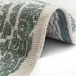 Freundin Home Collection Tapis int. / ext. Rosica - Polypropylène - Vert - Diamètre : 140 cm -Tapis Soldes Boutique 1000340874 220401 030 DETAILS P000000001000340874