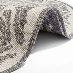 Northrugs Tapis int. / ext. Siruma - Polypropylène - Gris - Diamètre : 140 cm -Tapis Soldes Boutique 1000340884 220401 030 DETAILS P000000001000340884