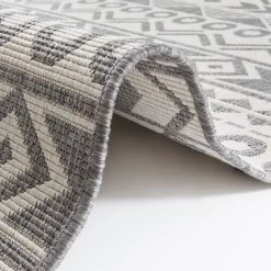 Top Square Tapis int. / ext. Gundagai - Polypropylène - Argenté - 160 x 230 cm -Tapis Soldes Boutique 1000340904 220401 030 DETAILS P000000001000340904