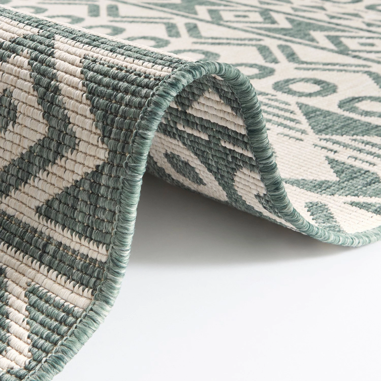 Top Square Tapis de couloir int. / ext. Gundagai - Polypropylène - Vert 5 Top Square Tapis de couloir int. / ext. Gundagai - Polypropylène - Vert – Image 3