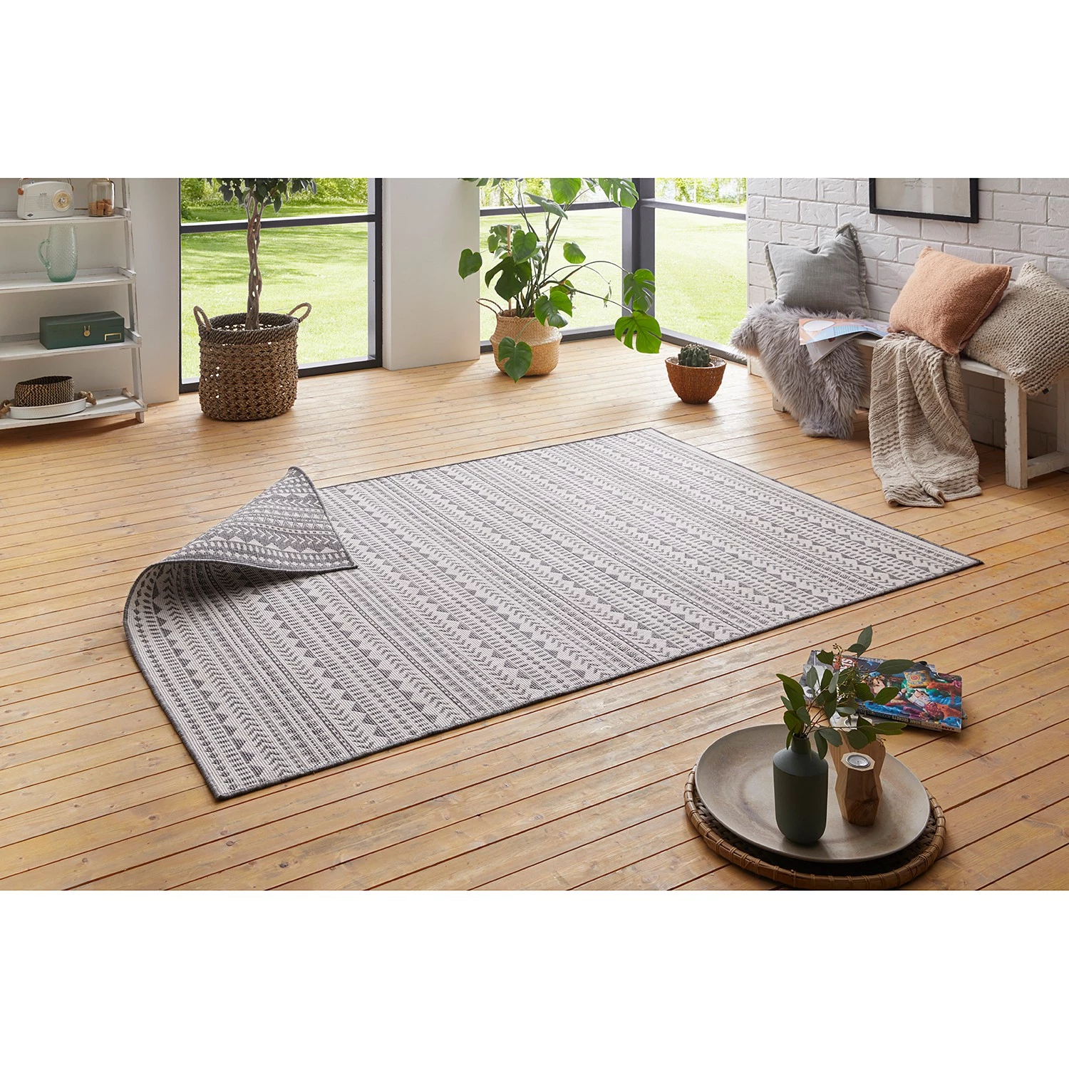 Top Square Tapis int. / ext. Montendra - Polypropylène - Argenté - 200 x 290 cm 4 Top Square Tapis int. / ext. Montendra - Polypropylène - Argenté - 200 x 290 cm – Image 2