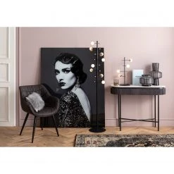 Kare Design Tapis Ornamento - Peau de vache / Viscose - Noir / Multicolore -Tapis Soldes Boutique 1000341140 220411 021 MOOD DETAILS P000000001000341140 mood