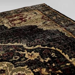 Kare Design Tapis Ornamento - Peau de vache / Viscose - Noir / Multicolore -Tapis Soldes Boutique 1000341140 220411 030 DETAILS P000000001000341140