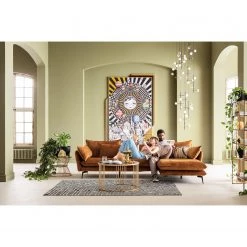 Kare Design Tapis en peau Zigzag - Peau de vache / Laine - Noir / Blanc -Tapis Soldes Boutique 1000341191 220411 024 MOOD DETAILS P000000001000341191 mood