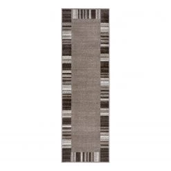 Hanse Home Tapis de couloir Border - Polypropylène - Beige / Taupe - 67 x 400 cm