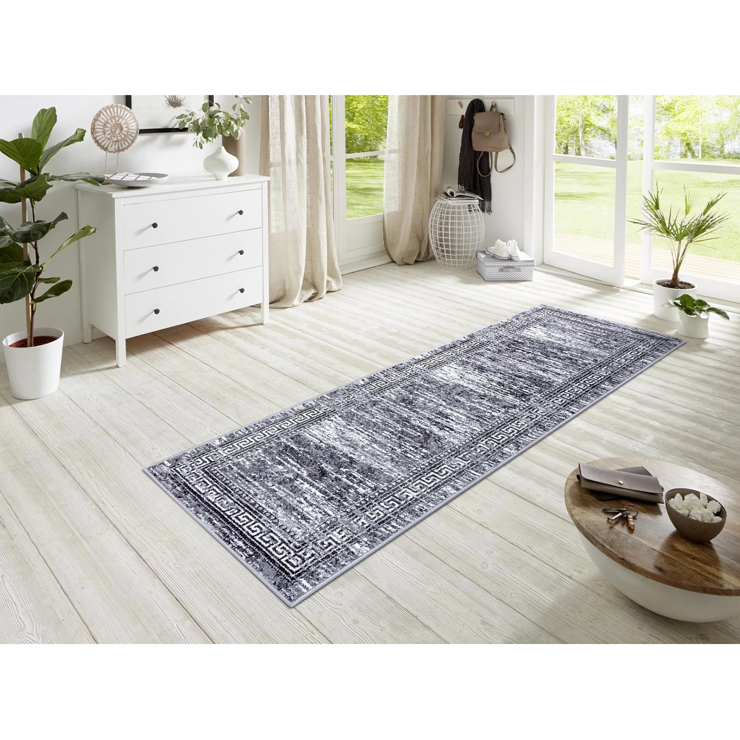 Hanse Home Tapis de couloir Frame - Polypropylène - Anthracite / Crème - 67 x 300 cm 4 Hanse Home Tapis de couloir Frame - Polypropylène - Anthracite / Crème - 67 x 300 cm – Image 2