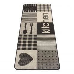 Hanse Home Tapis de cuisine Patchwork Kitchen - Polypropylène - Beige / Taupe -Tapis Soldes Boutique 1000341878 220401 030 DETAILS P000000001000341878