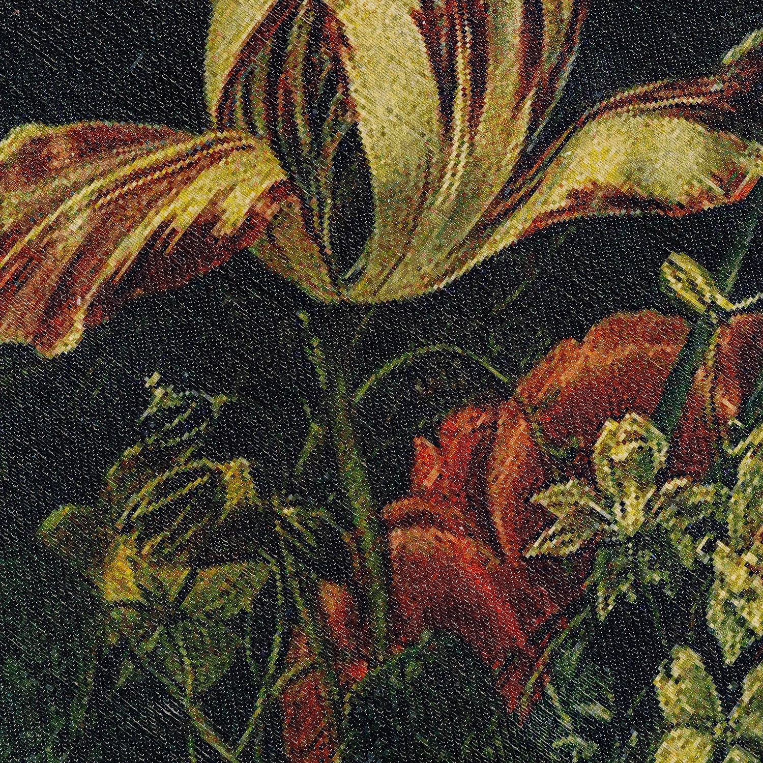 Kare Design Tapis Floral - Coton / Polyester - Noir / Multicolore 7 Kare Design Tapis Floral - Coton / Polyester - Noir / Multicolore – Image 5