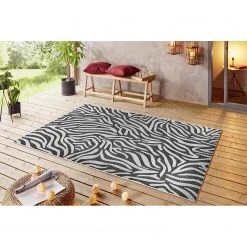 Northrugs Tapis intérieur / extérieur Cebra - Polypropylène - Noir - 200 x 290 cm -Tapis Soldes Boutique 1000344365 220420 020 MOOD DETAILS P000000001000344365 mood
