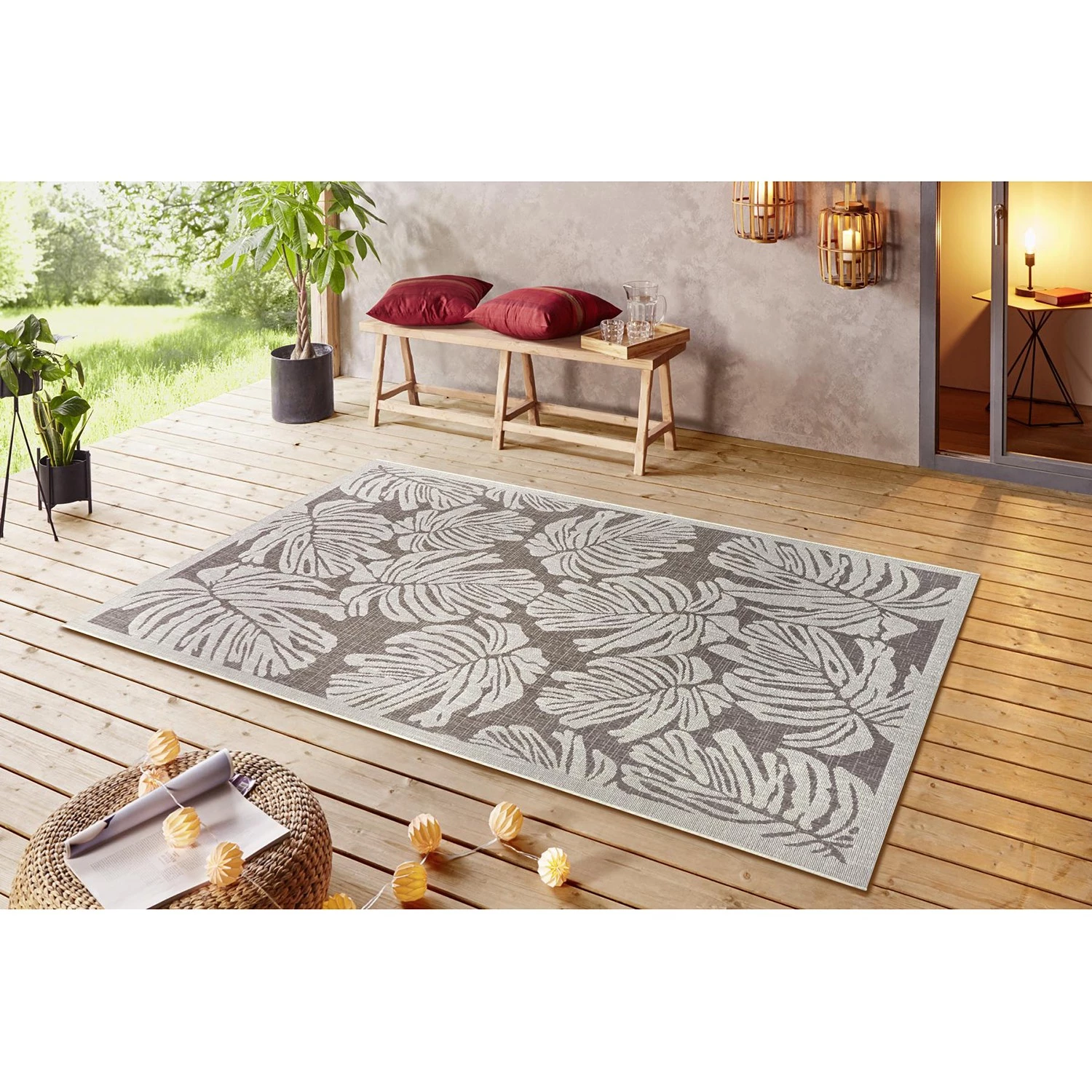 Northrugs Tapis intérieur / extérieur Monstera - Polypropylène - Marron - 200 x 290 cm 4 Northrugs Tapis intérieur / extérieur Monstera - Polypropylène - Marron - 200 x 290 cm – Image 2