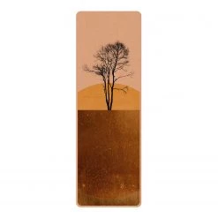 Bilderwelten Tapis de yoga Soleil doré - Face supérieure : liège<br>Face inférieure : caoutchouc naturel