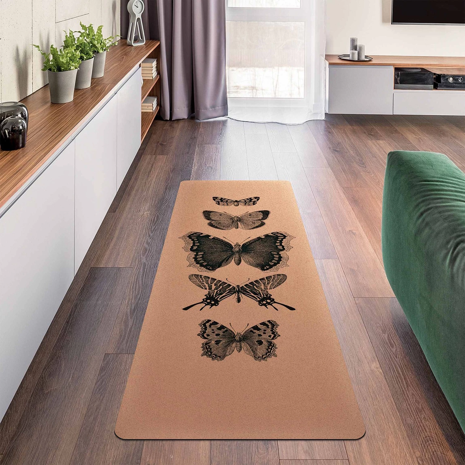 Bilderwelten Tapis de yoga Papillons - Face supérieure : liège<br>Face inférieure : caoutchouc naturel 4 Bilderwelten Tapis de yoga Papillons - Face supérieure : liège<br>Face inférieure : caoutchouc naturel – Image 2