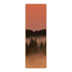 Bilderwelten Tapis de yoga Forêt dans le brouillard - Face supérieure : liège<br>Face inférieure : caoutchouc naturel