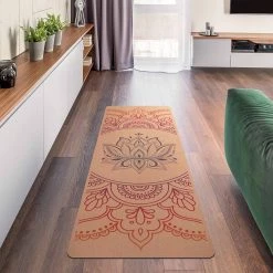 Bilderwelten Tapis de yoga Lotus arc-en-ciel - Face supérieure : liège<br>Face inférieure : caoutchouc naturel -Tapis Soldes Boutique 1000346009 220517 021 MOOD DETAILS P000000001000346009 mood