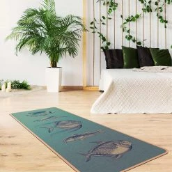 Bilderwelten Tapis de yoga Poissons - Face supérieure : liège<br>Face inférieure : caoutchouc naturel -Tapis Soldes Boutique 1000346018 220517 021 MOOD DETAILS P000000001000346018 mood