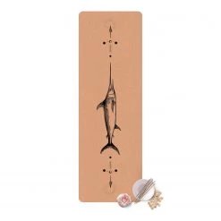 Bilderwelten Tapis de yoga Espadon - Face supérieure : liège<br>Face inférieure : caoutchouc naturel - Noir -Tapis Soldes Boutique 1000346026 220517 040 DETAILS P000000001000346026