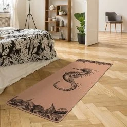 Bilderwelten Tapis de yoga Hippocampe - Face supérieure : liège<br>Face inférieure : caoutchouc naturel - Noir -Tapis Soldes Boutique 1000346030 220517 021 MOOD DETAILS P000000001000346030 mood