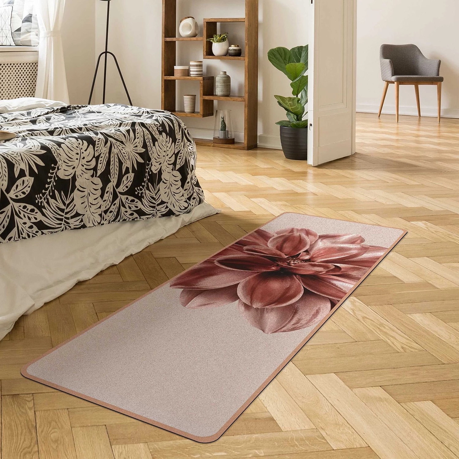 Bilderwelten Tapis de yoga Fleur III - Face supérieure : liège<br>Face inférieure : caoutchouc naturel 5 Bilderwelten Tapis de yoga Fleur III - Face supérieure : liège<br>Face inférieure : caoutchouc naturel – Image 3