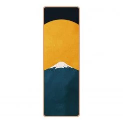 Bilderwelten Tapis de yoga Soleil, lune et montagne - Face supérieure : liège<br>Face inférieure : caoutchouc naturel
