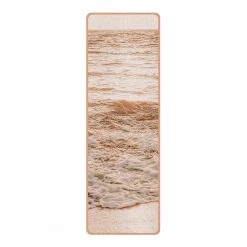 Bilderwelten Tapis de yoga Rivage doré - Face supérieure : liège<br>Face inférieure : caoutchouc naturel