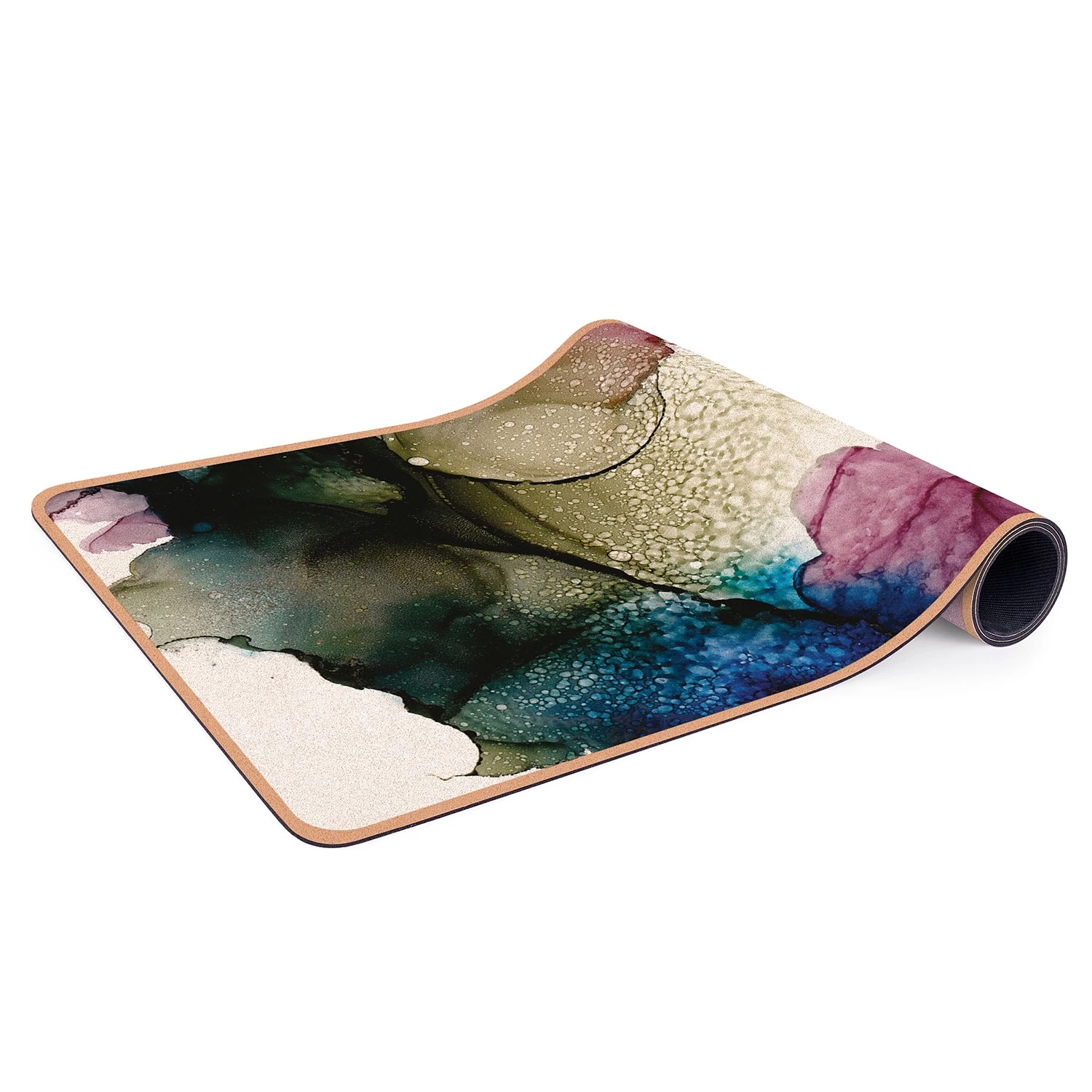 Bilderwelten Tapis de yoga Fleurs arc-en-ciel - Face supérieure : liège<br>Face inférieure : caoutchouc naturel 6 Bilderwelten Tapis de yoga Fleurs arc-en-ciel - Face supérieure : liège<br>Face inférieure : caoutchouc naturel – Image 4