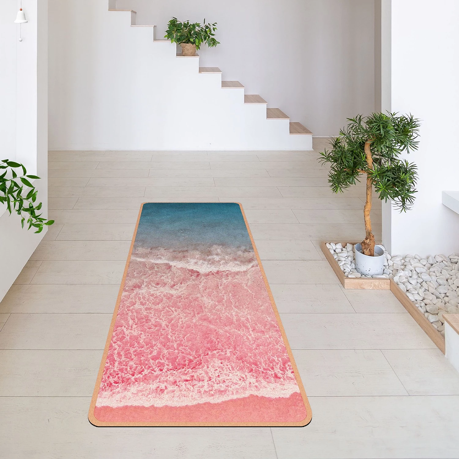 Bilderwelten Tapis de yoga Océan rose - Face supérieure : liège<br>Face inférieure : caoutchouc naturel 4 Bilderwelten Tapis de yoga Océan rose - Face supérieure : liège<br>Face inférieure : caoutchouc naturel – Image 2