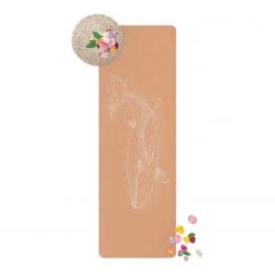 Bilderwelten Tapis de yoga Baleine bleue III - Face supérieure : liège<br>Face inférieure : caoutchouc naturel -Tapis Soldes Boutique 1000346083 220517 040 DETAILS P000000001000346083