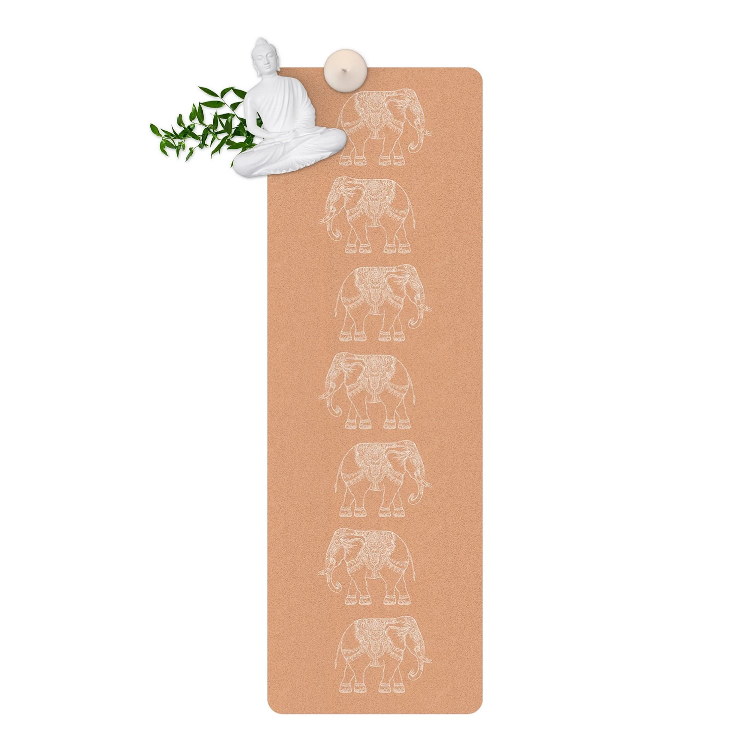 Bilderwelten Tapis de yoga Éléphant hindou - Face supérieure : liège<br>Face inférieure : caoutchouc naturel 7 Bilderwelten Tapis de yoga Éléphant hindou - Face supérieure : liège<br>Face inférieure : caoutchouc naturel – Image 5
