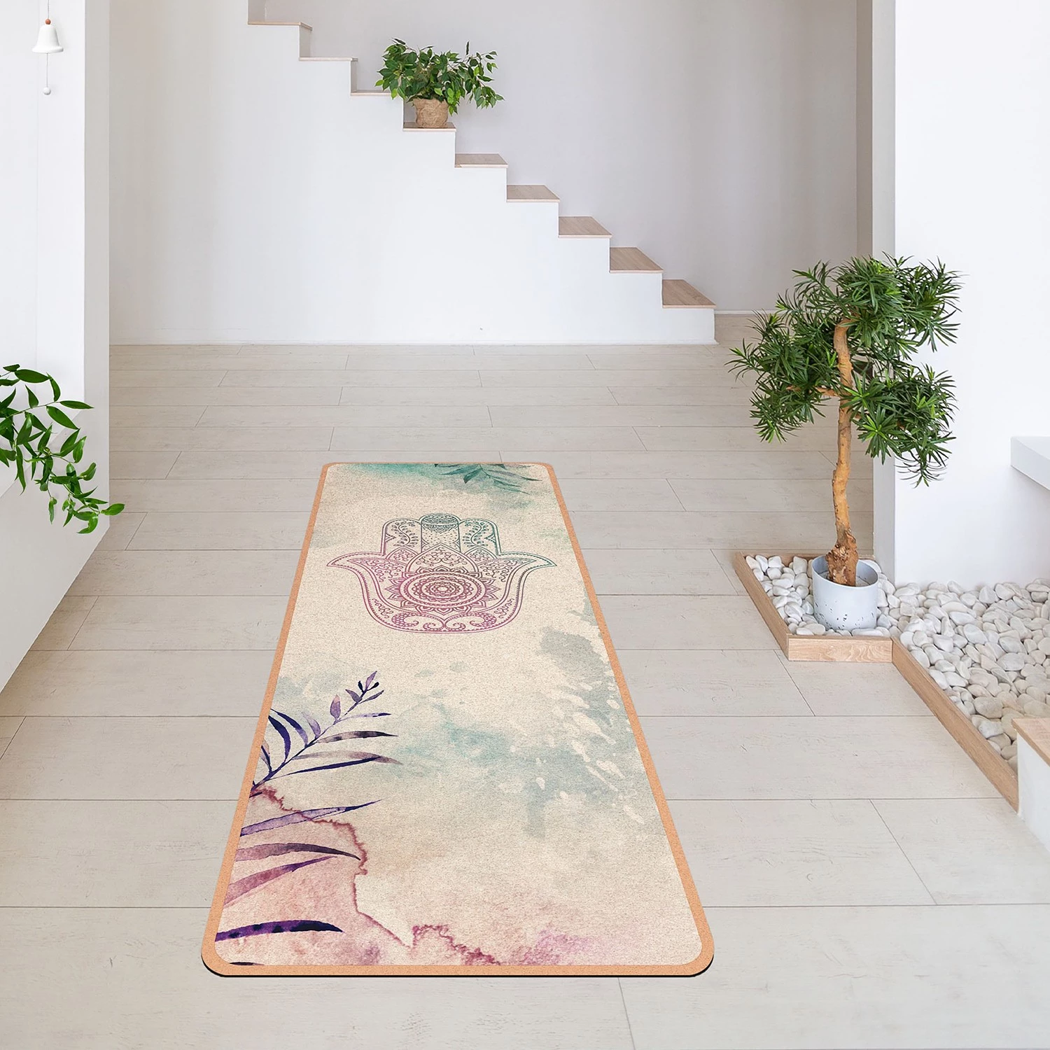 Bilderwelten Tapis de yoga Main de Fatma - Face supérieure : liège<br>Face inférieure : caoutchouc naturel 4 Bilderwelten Tapis de yoga Main de Fatma - Face supérieure : liège<br>Face inférieure : caoutchouc naturel – Image 2