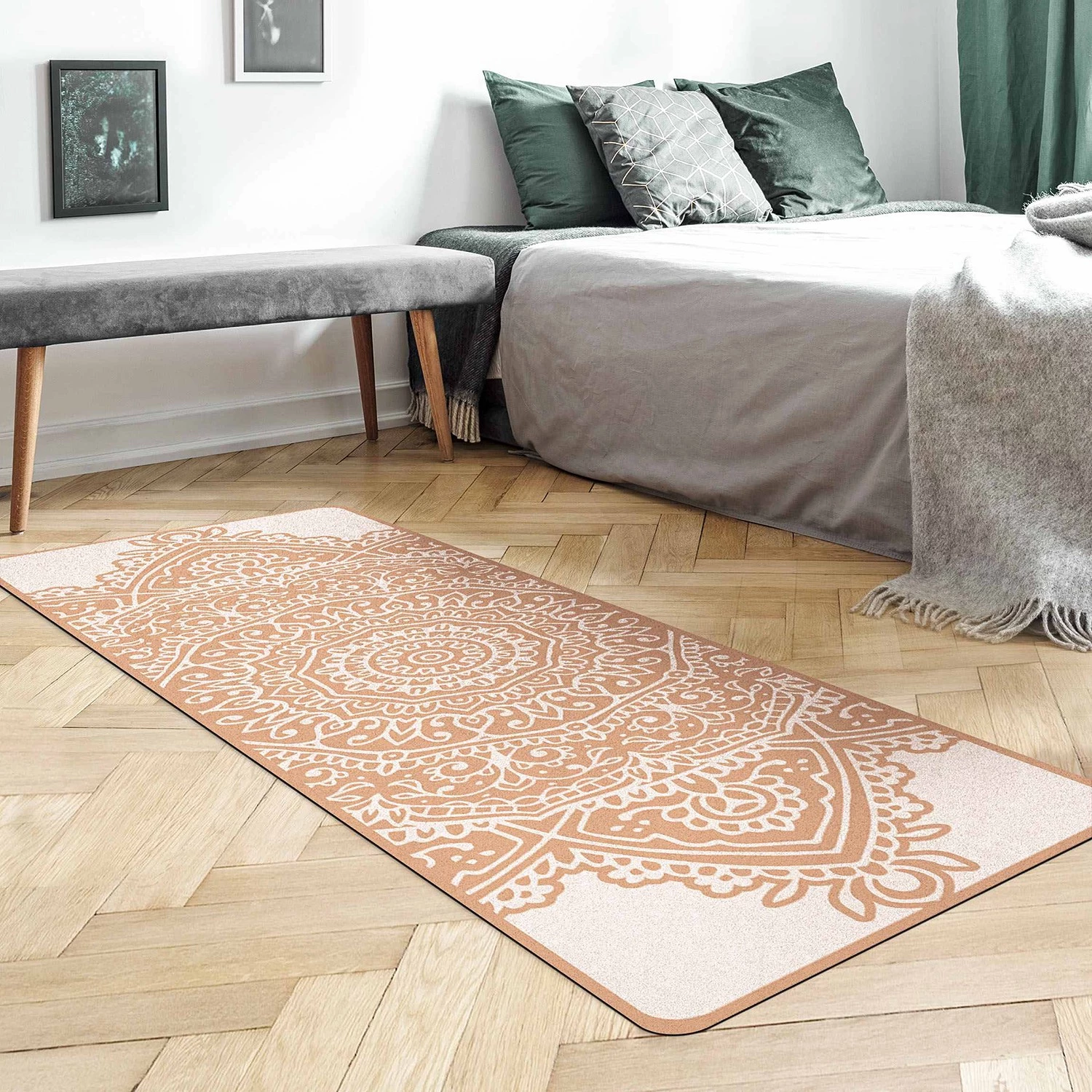 Bilderwelten Tapis de yoga Mandala III - Face supérieure : liège<br>Face inférieure : caoutchouc naturel 4 Bilderwelten Tapis de yoga Mandala III - Face supérieure : liège<br>Face inférieure : caoutchouc naturel – Image 2