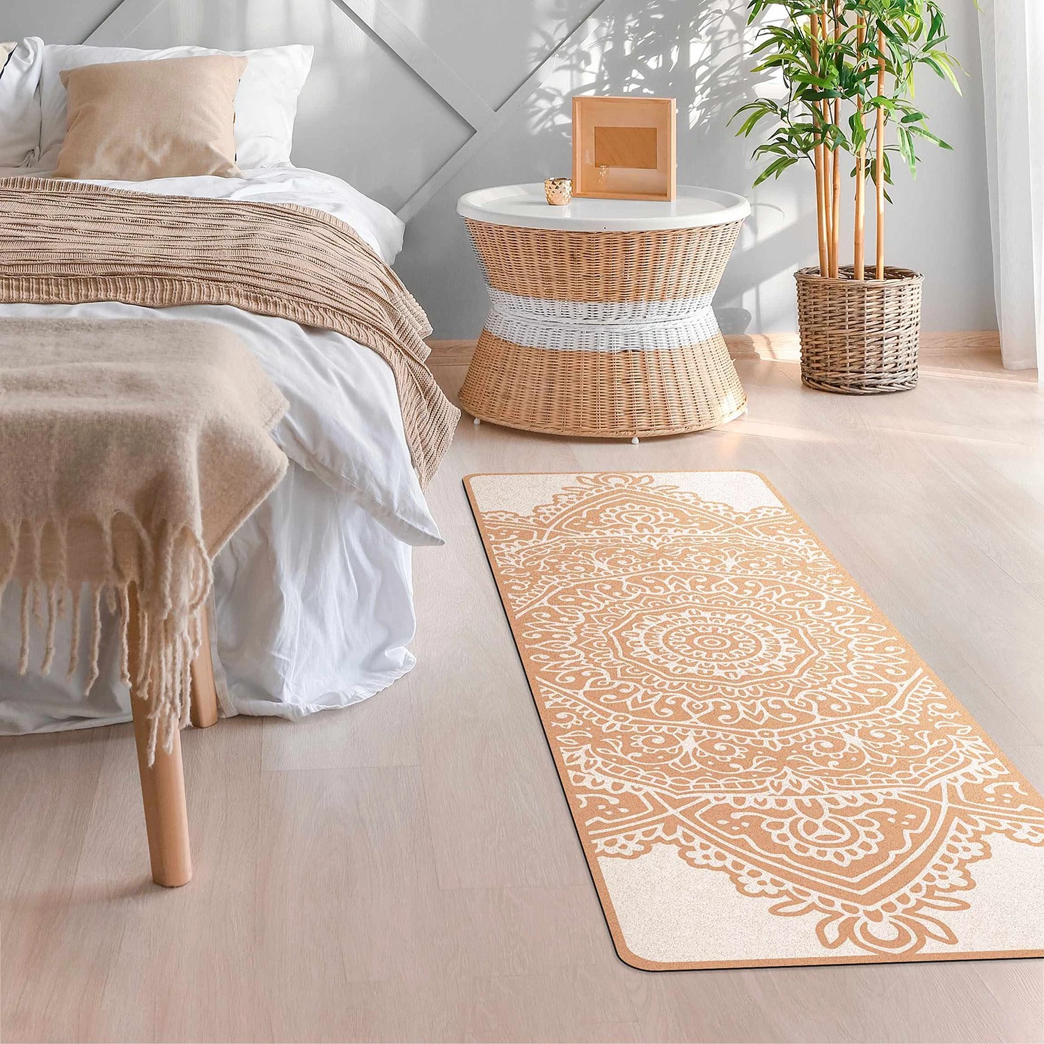 Bilderwelten Tapis de yoga Mandala III - Face supérieure : liège<br>Face inférieure : caoutchouc naturel 5 Bilderwelten Tapis de yoga Mandala III - Face supérieure : liège<br>Face inférieure : caoutchouc naturel – Image 3