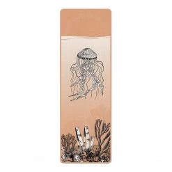 Bilderwelten Tapis de yoga Méduse - Face supérieure : liège<br>Face inférieure : caoutchouc naturel