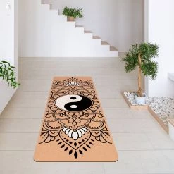 Bilderwelten Tapis de yoga Mandala Yin et Yang - Face supérieure : liège<br>Face inférieure : caoutchouc naturel -Tapis Soldes Boutique 1000346114 220517 020 MOOD DETAILS P000000001000346114 mood