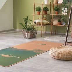 Bilderwelten Tapis de yoga Inspirer expirer II - Face supérieure : liège<br>Face inférieure : caoutchouc naturel -Tapis Soldes Boutique 1000346117 220517 021 MOOD DETAILS P000000001000346117 mood