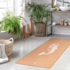 Bilderwelten Tapis de yoga Baleine du Groenland - Face supérieure : liège<br>Face inférieure : caoutchouc naturel - Blanc -Tapis Soldes Boutique 1000346131 220517 020 MOOD DETAILS P000000001000346131 mood