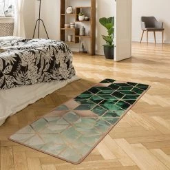 Bilderwelten Tapis de yoga Feuilles vertes - Face supérieure : liège<br>Face inférieure : caoutchouc naturel -Tapis Soldes Boutique 1000346163 220517 021 MOOD DETAILS P000000001000346163 mood