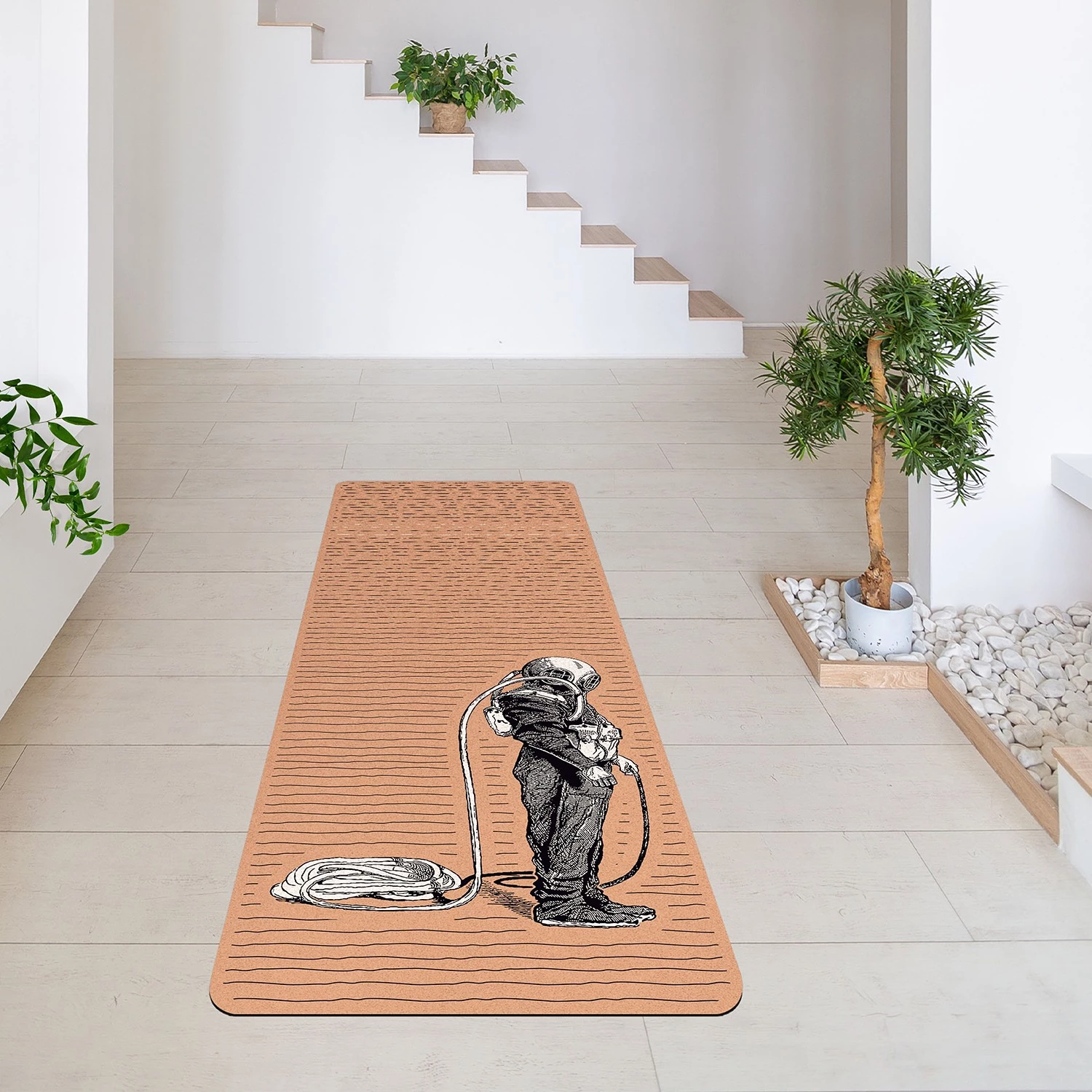 Bilderwelten Tapis de yoga Plongeur - Face supérieure : liège<br>Face inférieure : caoutchouc naturel 4 Bilderwelten Tapis de yoga Plongeur - Face supérieure : liège<br>Face inférieure : caoutchouc naturel – Image 2