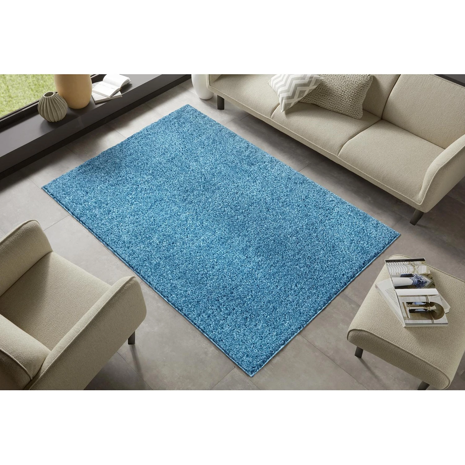 Freundin Home Collection Tapis épais Amelie I - Polypropylène - Bleu - 120 x 170 cm 4 Freundin Home Collection Tapis épais Amelie I - Polypropylène - Bleu - 120 x 170 cm – Image 2