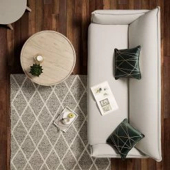 Top Square Tapis en laine Ara - Laine / Coton / Viscose - Gris clair -Tapis Soldes Boutique 1000351539 220609 025 MOOD DETAILS P000000001000351539 mood