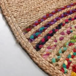 Top Square Tapis Graciela - Jute / Coton - Multicolore -Tapis Soldes Boutique 1000351559 220609 030 DETAILS P000000001000351559