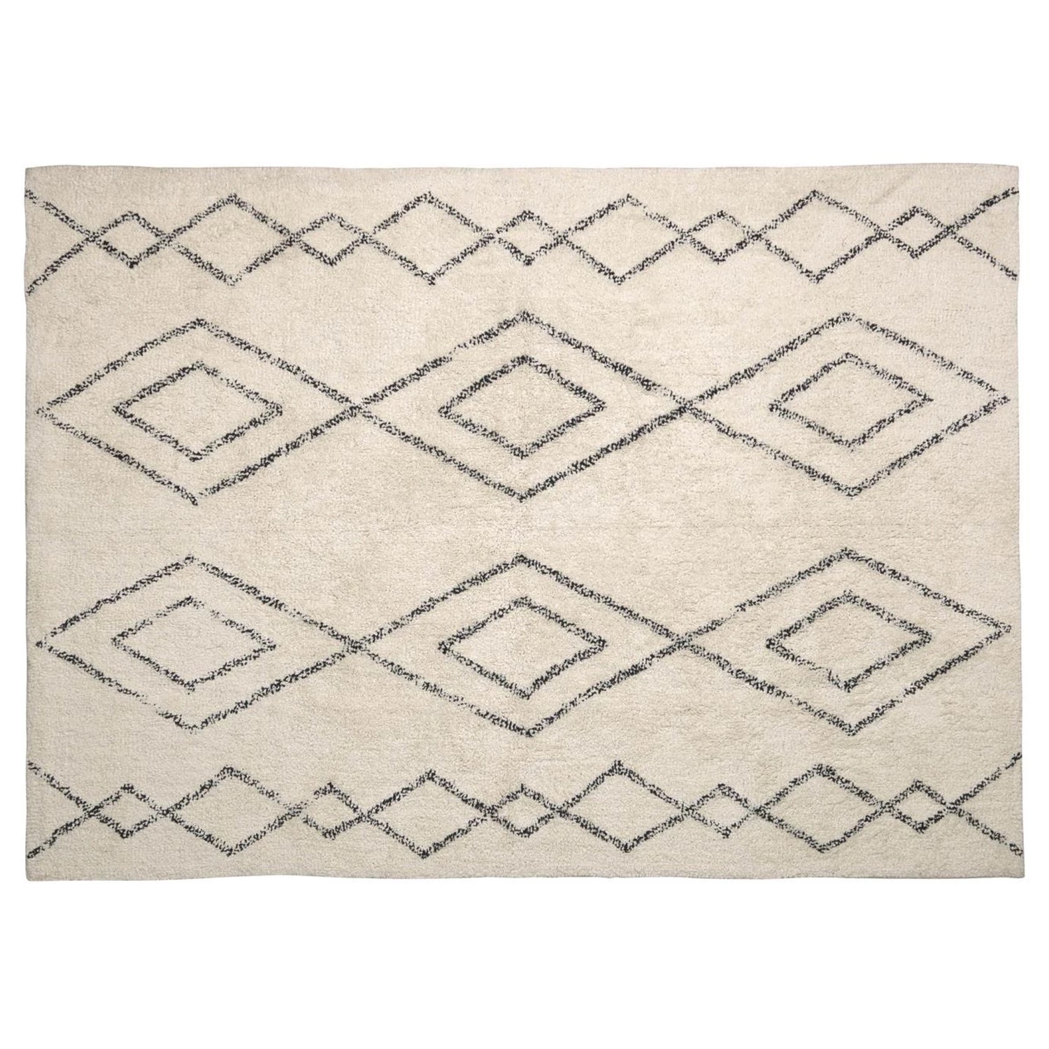 Top Square Tapis Marivi - Coton / Polyester - Beige / Blanc 3 Top Square Tapis Marivi - Coton / Polyester - Beige / Blanc