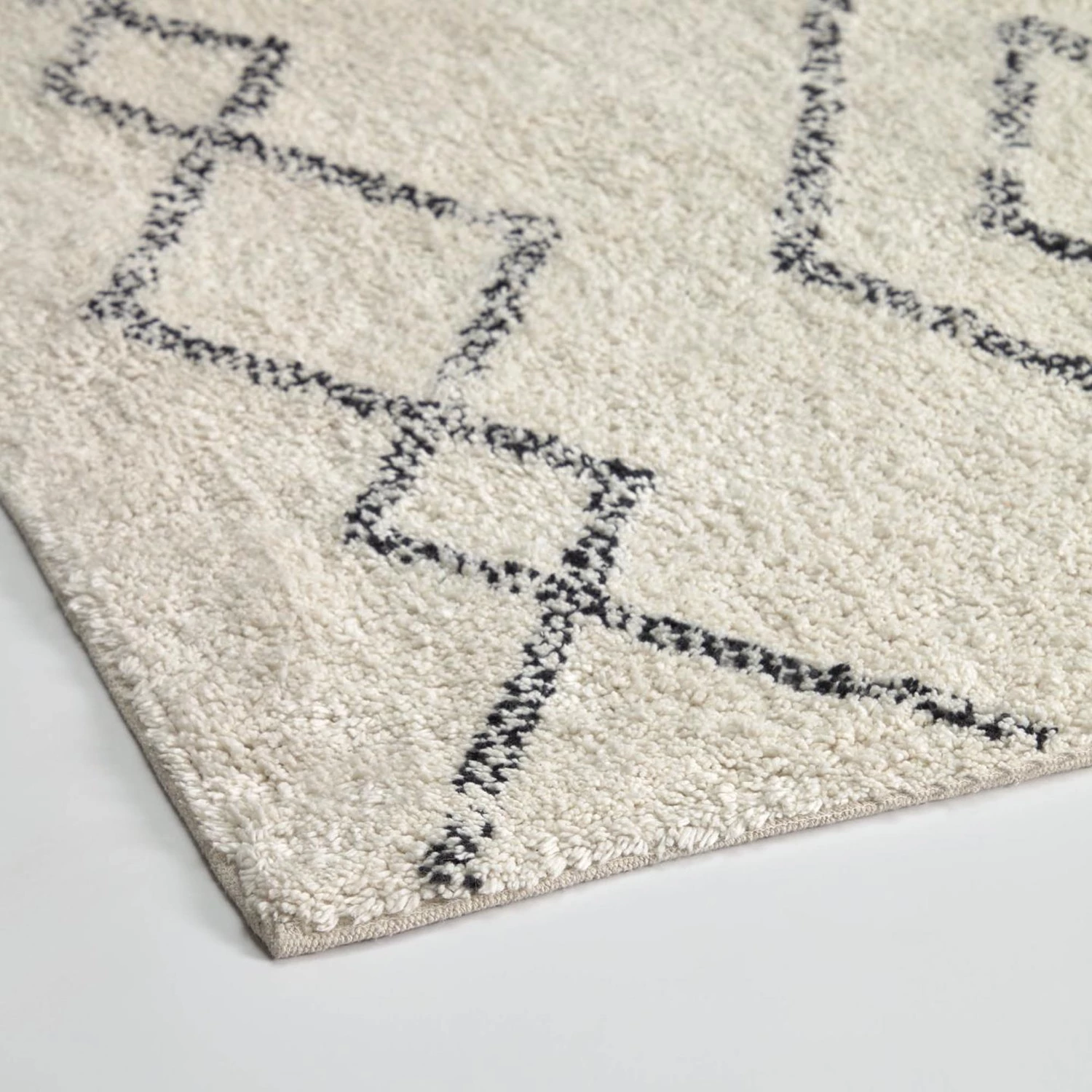 Top Square Tapis Marivi - Coton / Polyester - Beige / Blanc 4 Top Square Tapis Marivi - Coton / Polyester - Beige / Blanc – Image 2