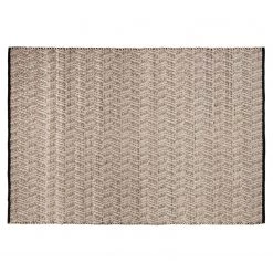 Top Square Tapis en laine Neida - Laine / Viscose - Marron