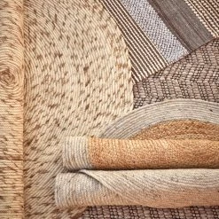 Top Square Tapis en laine Neida - Laine / Viscose - Marron -Tapis Soldes Boutique 1000352225 220609 040 DETAILS P000000001000352225