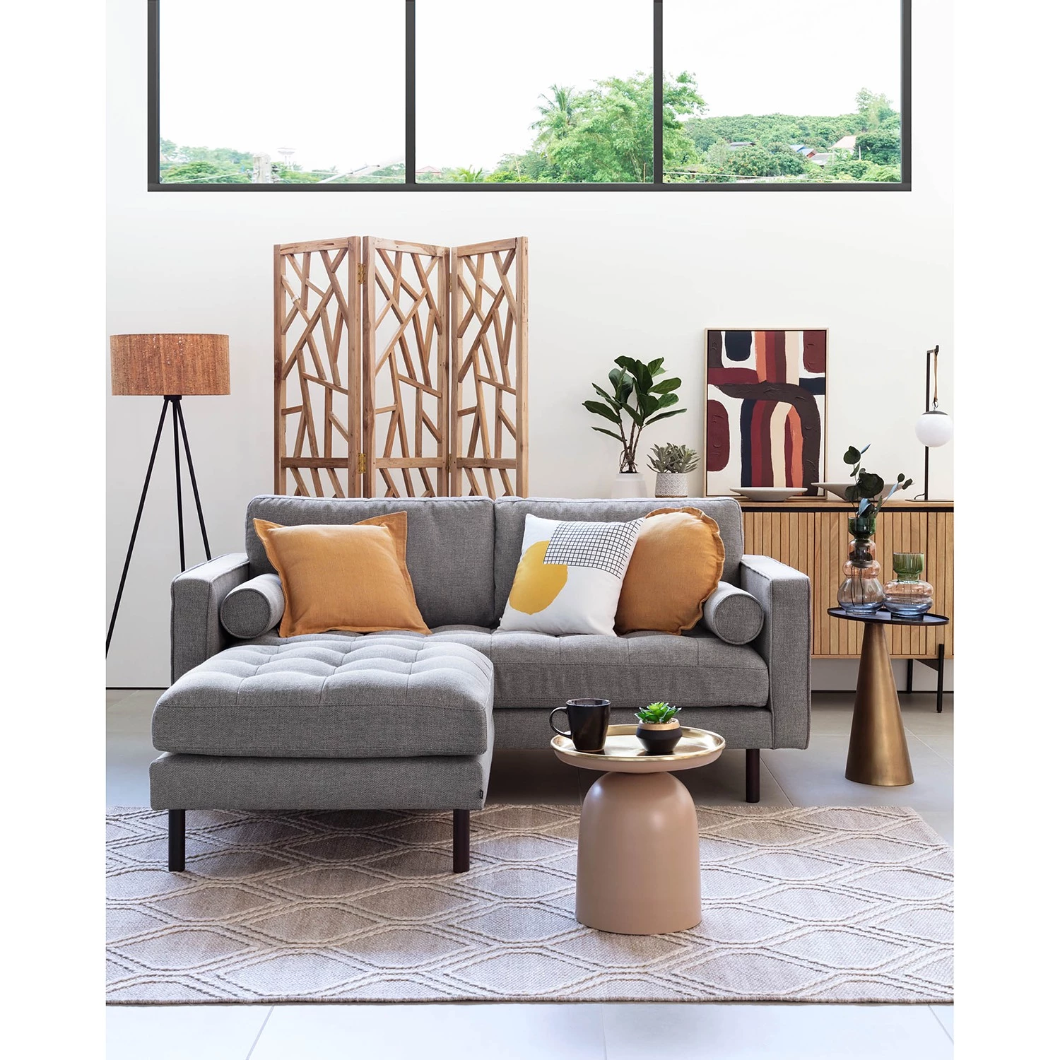 Top Square Tapis en laine Sybil II - Laine / Nylon / Coton - Marron foncé 4 Top Square Tapis en laine Sybil II - Laine / Nylon / Coton - Marron foncé – Image 2